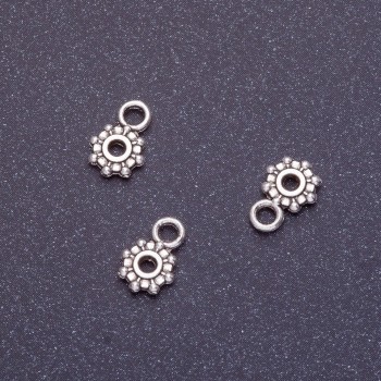 Findings Bail, length 9mm d1-6mm d2-1.5mm d3mm color silver pack of 20g +-104pcs