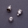 Jewelry Finding Cord End, length 11x7.5mm d2-5mm d3-1.5mm color silver pack 20g +/- 25pcs