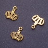 Crown Pendant Finding, Length 14mm d1-1.5mm, Antique Gold Color, Pack 20g +/-23pcs