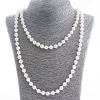 Long Pearl Necklace (Synthetic Plastic), 8mm Diameter, 150cm+