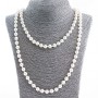 Long Pearl Necklace (Synthetic Plastic), 8mm Diameter, 150cm+