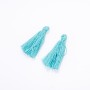 Craft Tassel Blank Mini Light Green Cotton, 3cm Length, 4mm Diameter, Pair