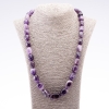 Amethyst "Midi" Natural Stone Necklace, 10-26mm diameter, 65cm length