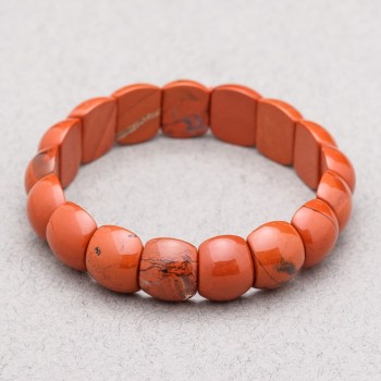 Natural Stone Bracelet Red Jasper 15x12x7mm+