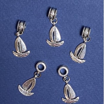 Finding Bail with Pandora Ship Charm, length 3cm, pack of 5 pcs