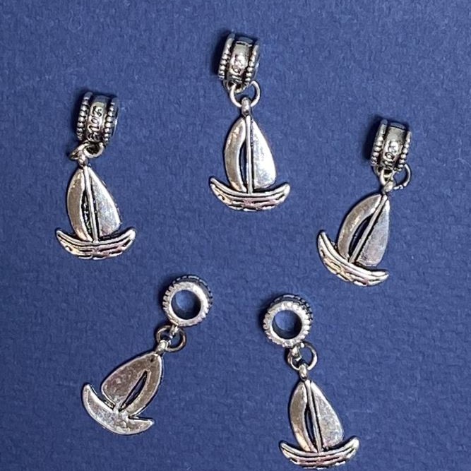 Finding Bail with Pandora Ship Charm, length 3cm, pack of 5 pcs