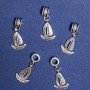 Finding Bail with Pandora Ship Charm, length 3cm, pack of 5 pcs