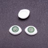 "Craft Eyes" Hardware Pair, Green Pupil Color, 7mm Diameter, 10x13mm, Pack of 50 Pairs