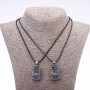 “Eiffel Tower” Friendship Pendant Set on Cord, Length 45cm, Diameter 20x30mm, Metal Color “Silver”