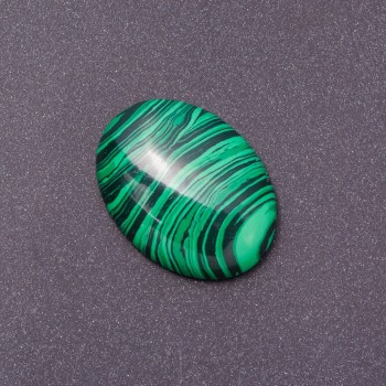 Findings Cabochon Malachite Stone (Pressed) 40x30mm