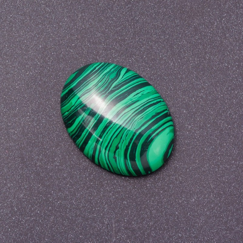 Findings Cabochon Malachite Stone (Pressed) 40x30mm