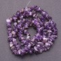 Natural stone beads Amethyst nugget on fishing line, 7x3mm (+ -), length 80cm+