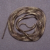 Square Chain, By the Meter, Black Gold Color, 1.6mm Diameter, Price per Meter