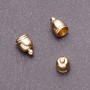 Finding Cord End Cap, length 12mm d1-7.5mm d2-2mm, gold, pack of 14(+/-) pcs