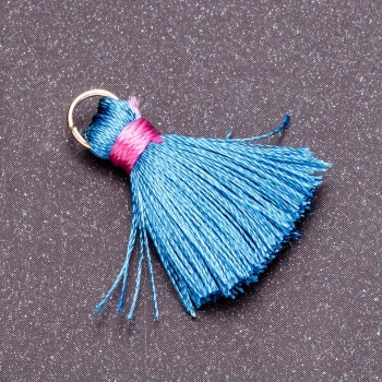 Craft Blank Mini Tassel with Ring, Silk, L cm, 5mm Diameter, Price per Piece