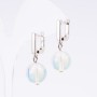Earrings "Elegant" Moonstone, 12mm diameter, 3cm length