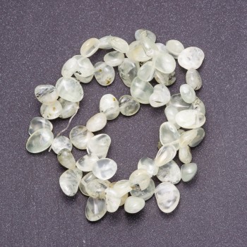 Natural Stone Beads Prehnite Tumbled Butterfly, 7-11 (+/-) mm Strand, 39cm Length