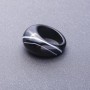 Black-and-White Agate Ring, Size 19mm