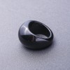 Ring, signet ring made of natural stone Black Agate, size 19