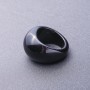 Ring, signet ring made of natural stone Black Agate, size 19