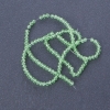 Czech Crystal Beads, Clear Light Green, Length 37cm, Diameter 3-4mm
