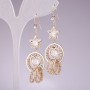 Earrings Stars, length 55mm
