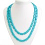 Turquoise Necklace, Rectangle 12x18mm, Length 114cm