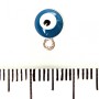 Findings Pendant Hamsa, Dark Blue, Silver-Tone Metal, 6mm, Pack of 12