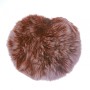 Brown Natural Fur Pom-Pom Keychain on Elastic, 5 cm