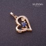 Xuping Love Pendant Blue Stone Gold-Tone 27x16mm