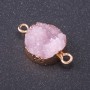 Connector "Pink Snow" metal color "gold" L1mm, diameter 14mm plastic