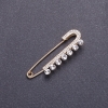 Gold-Tone Metal Stick Brooch, 5.5x1.8 cm