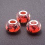 Pandora Bead Orange Butterflies Plastic, diameter 13mm, hole diameter 5mm, pack of 11 pcs