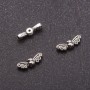 Findings Insert "Butterfly Wings" 4.5x14mm, diameter 1mm, +/-26pcs