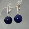 Lapis Lazuli Earrings (Synthetic), diameter 12mm