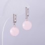 Elegant Rose Quartz Earrings, 10mm Diameter