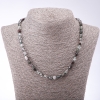 Moss Agate Tumbled Beaded Necklace, 6mm Diameter, 48cm Length