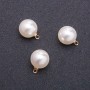 Findings pendant "Pearl" (plastic), diameter 12mm, pack of 10 pcs