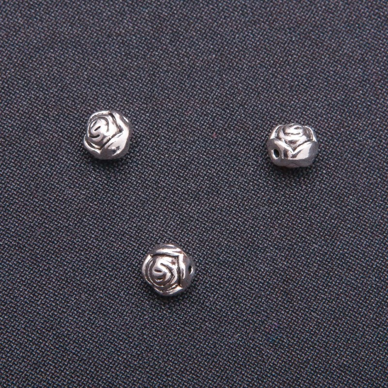 Rose Insert Finding, Diameter 7mm, Pack 28pcs+