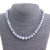 Cacholong Necklace, Natural Stone, 8mm Bead, 45cm+ Length
