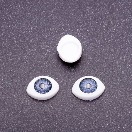 "Craft Eyes" Hardware Pair, Gray Pupil Color, 10mm Diameter, 19x14mm, Pack of 20 Pairs