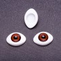 "Craft Eyes" Hardware Pair, Brown Pupil Color, 7mm Diameter, 10x13mm, Pack of 50 Pairs