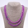 Purple Necklace Made of Scaphella Shell, 120cm Length