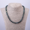 Moss Agate Smooth Round Bead Necklace, 8mm Diameter, 50cm Length