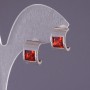 Earrings with Red Crystals 13x9mm