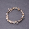 Natural Labradorite Chip Bracelet, diameter 7mm on Elastic Band