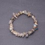 Natural Labradorite Chip Bracelet, diameter 7mm on Elastic Band