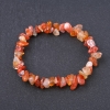 Bracelet Natural Stone Carnelian Chips on Elastic, diameter 8mm circumference 18.5cm