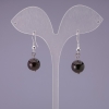 Garnet Natural Stone Earrings, Bead, Diameter 10+-mm, Length 3cm