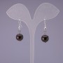 Garnet Natural Stone Earrings, Bead, Diameter 10+-mm, Length 3cm